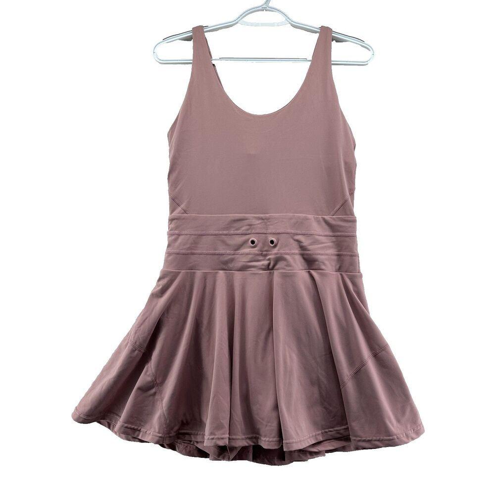 Popflex Twirl Dress Size L Activewear Mauve Built In Shorts No Drawstring